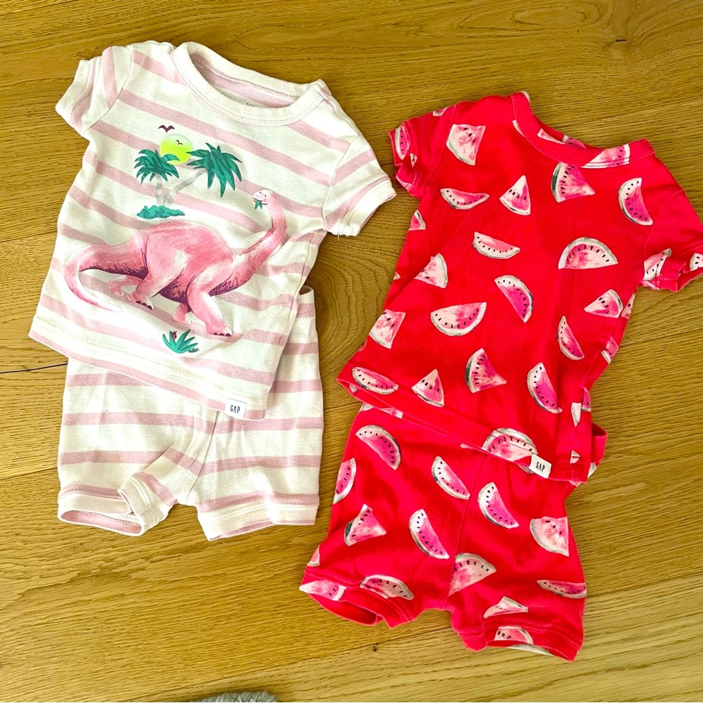 Two sets of organic PJs from GAP 6-12 months